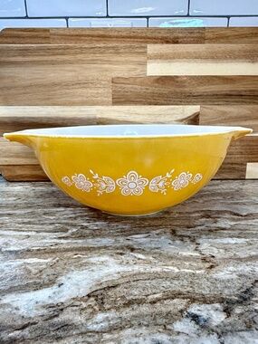 Vintage Pyrex Butterfly Gold Cinderella Nesting Bowl #444 4QT 🦋